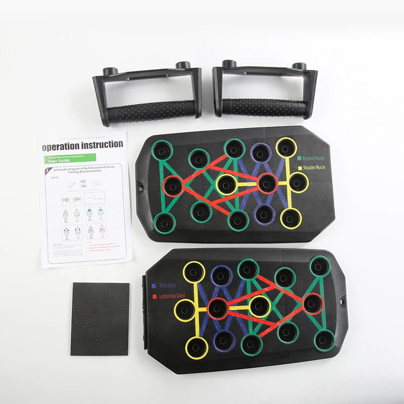 Portable Push-Up Board Set- Multifunctional Home Gym Training System