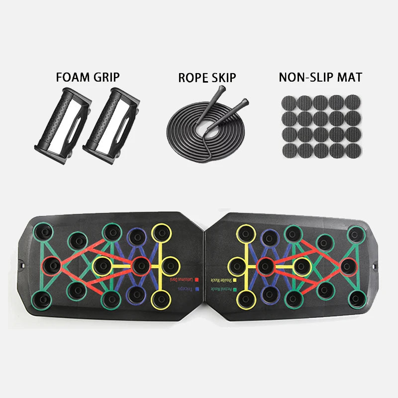 Portable Push-Up Board Set- Multifunctional Home Gym Training System