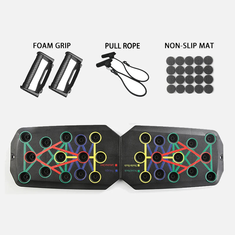 Portable Push-Up Board Set- Multifunctional Home Gym Training System