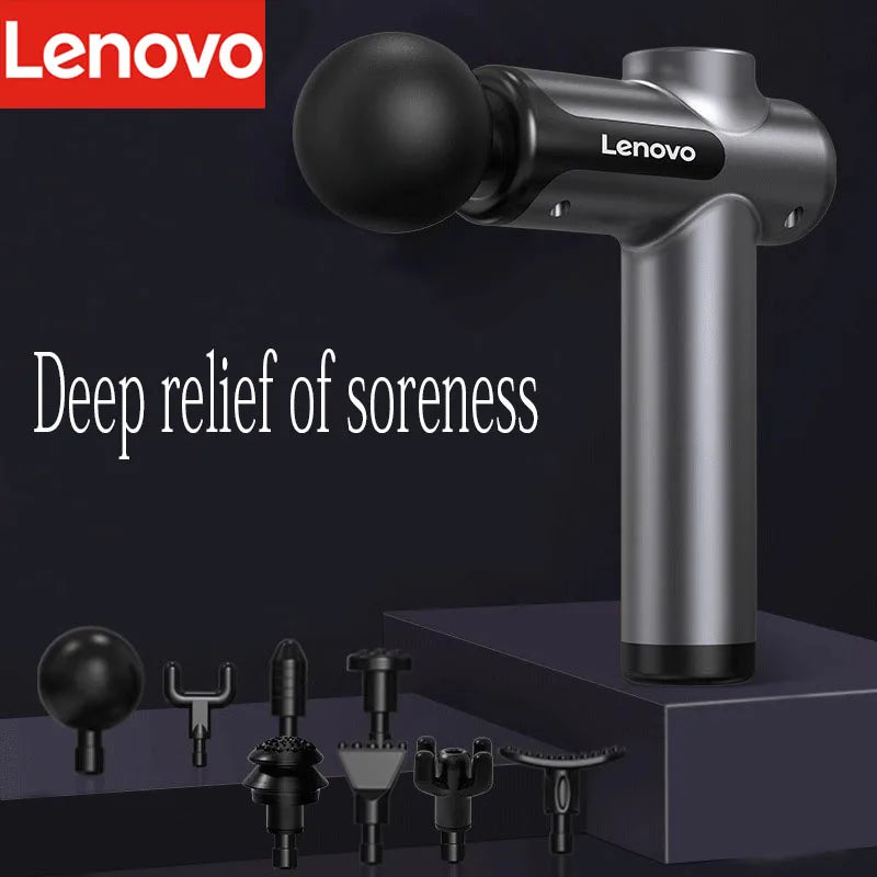 Lenovo Deep Tissue Massage Gun-Muscle Recovery & Pain Relief Massager
